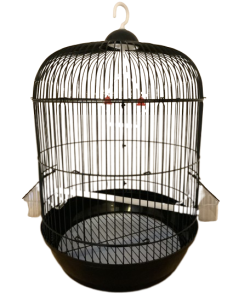 Parrot-Supplies Round Small Bird Cage - Black